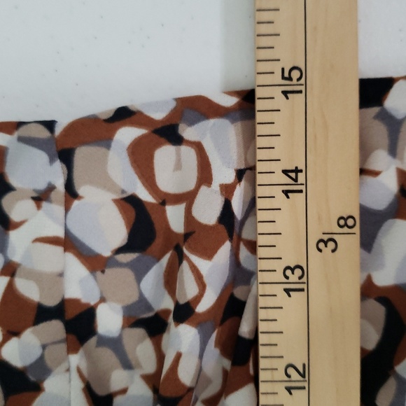 Y2k Retro Bodycon Midi Dress Medium Brown Tan Cowl Neck 3/4 Sleeve Office Career - Picture 10 of 12